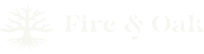 Logo of Fire & Oak, featuring a stylized tree design, representing a brand focused on natural and sustainable products.